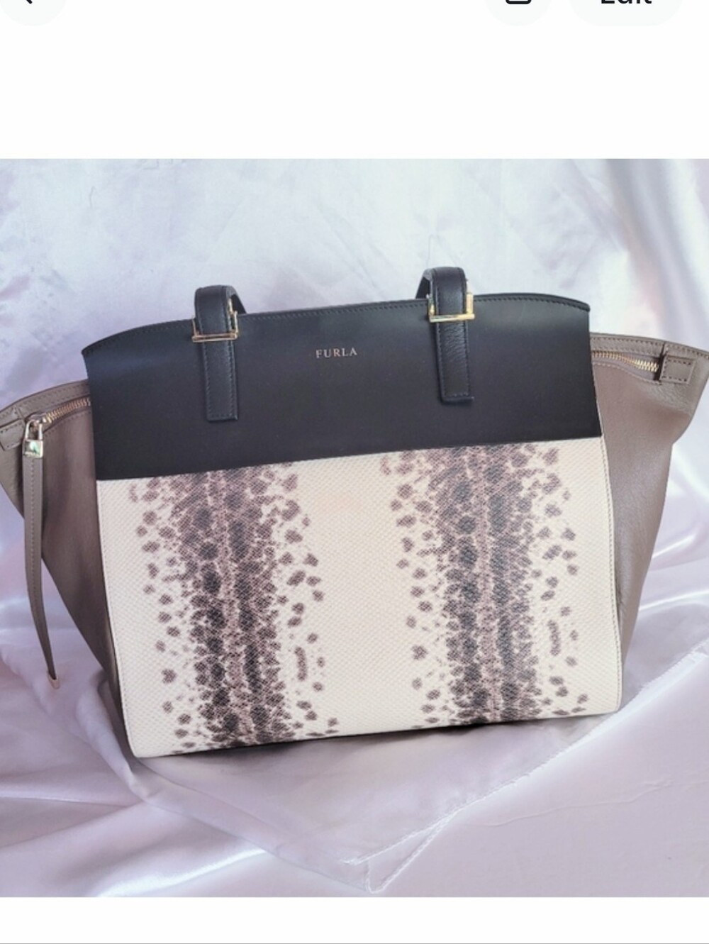 Furla Genesi Leather Tote Bag